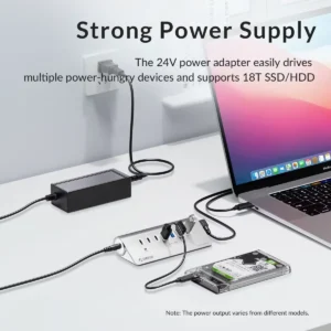 7-Port USB-C High-Speed Powered Hub - Thumbnail Image 3