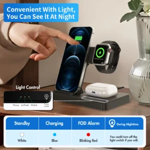 3-in-1 Foldable Magnetic Wireless Charging Station - Thumbnail Image 4