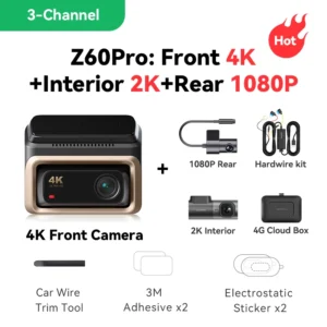 4K HDR Dash Cam with GPS & Wi-Fi