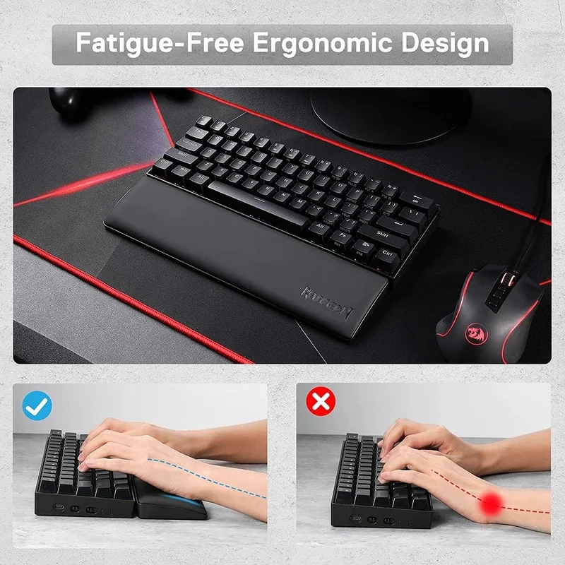 REDRAGON Ergonomic Keyboard Wrist Rest Pad - Image 3
