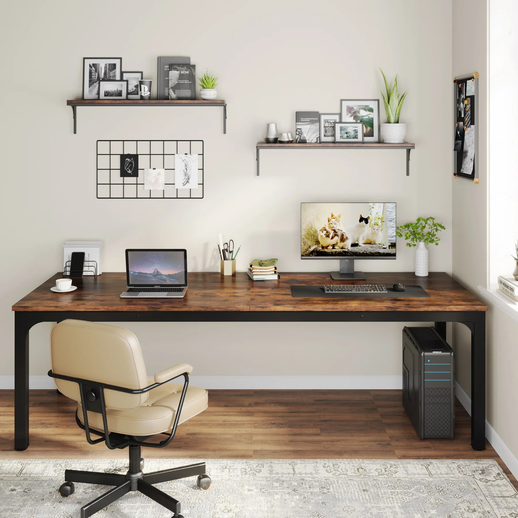 Tribesigns 78.7" Double Computer Desk for Two - Image 7