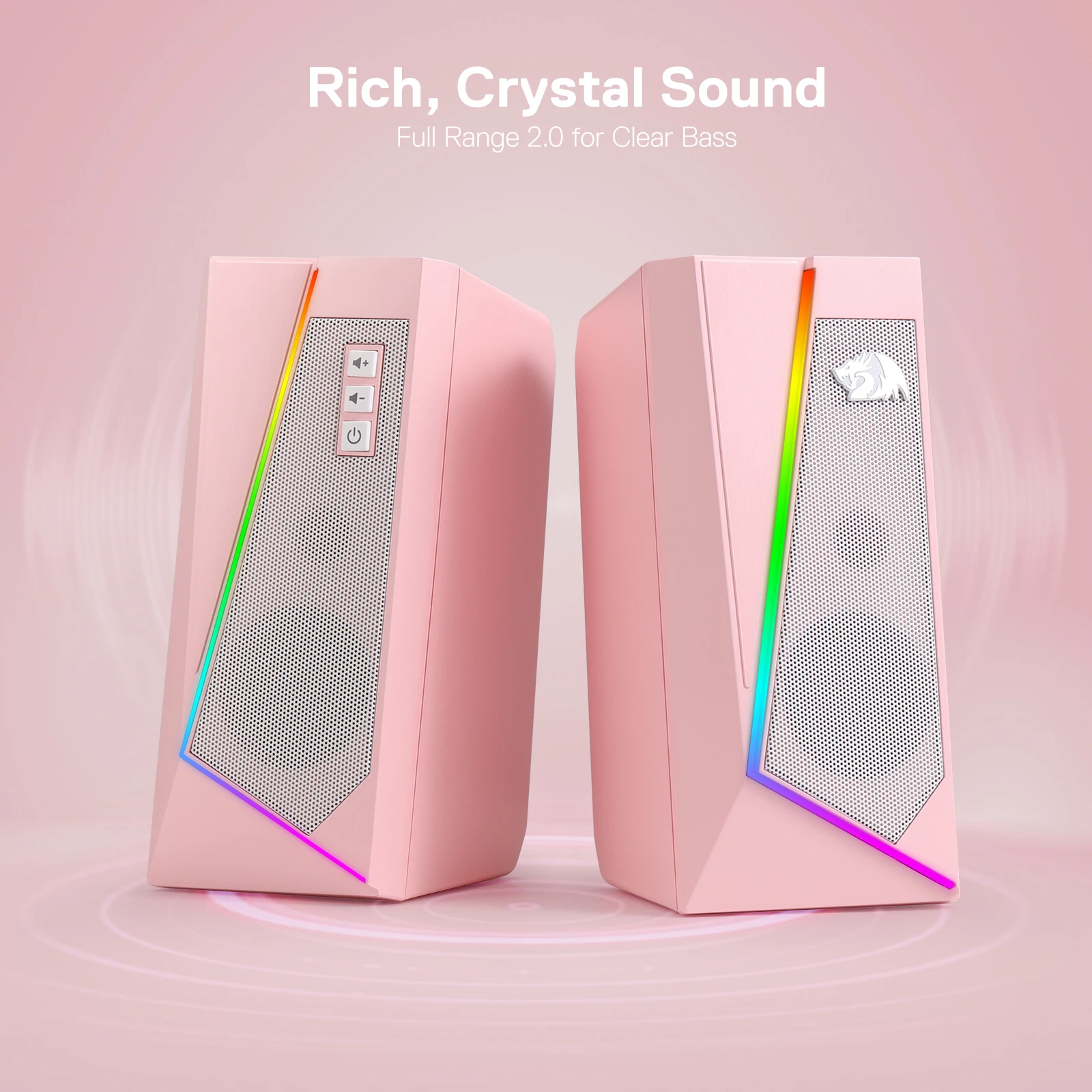 REDRAGON RGB Stereo Desktop Speakers - Image 6