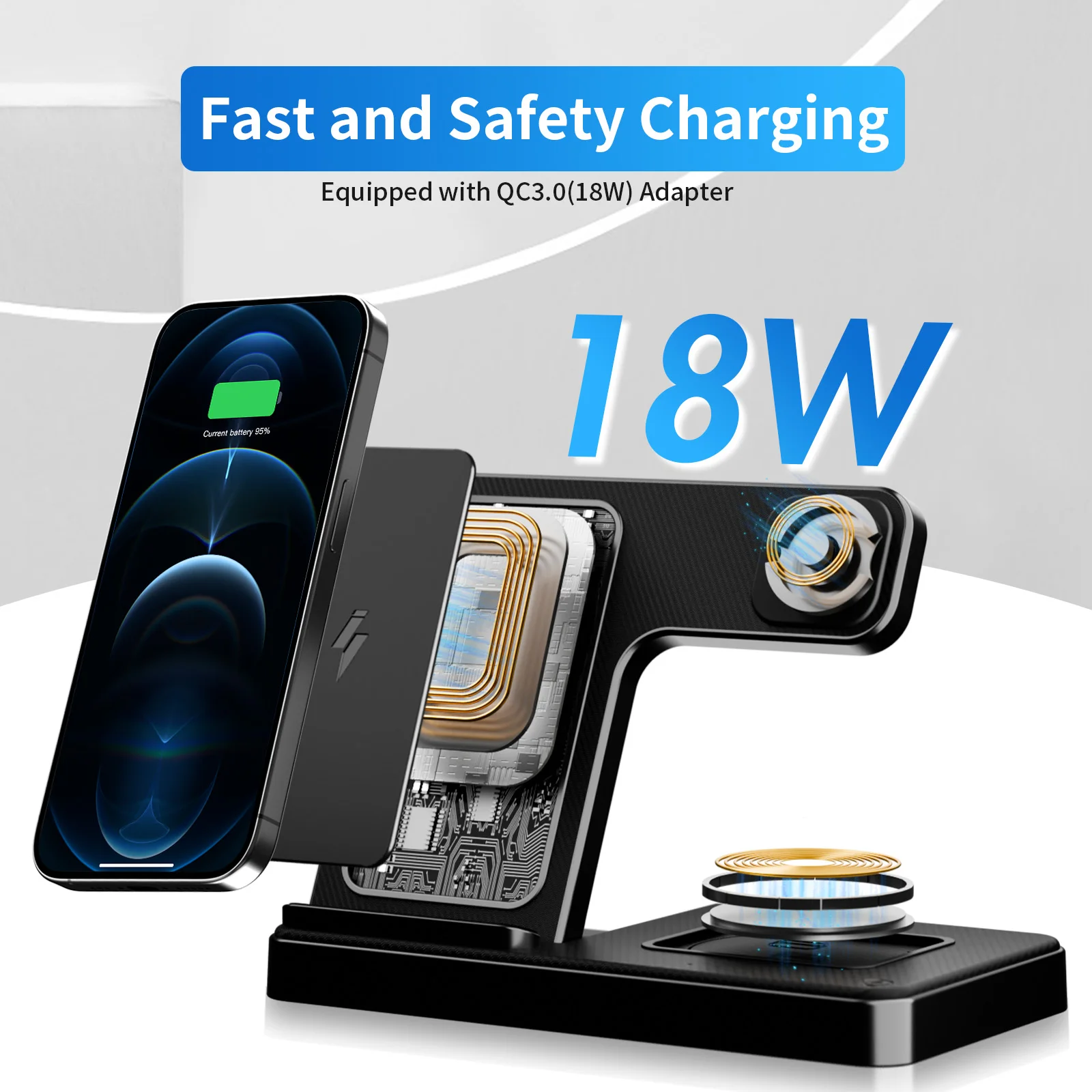 3-in-1 Foldable Magnetic Wireless Charging Station - Image 3