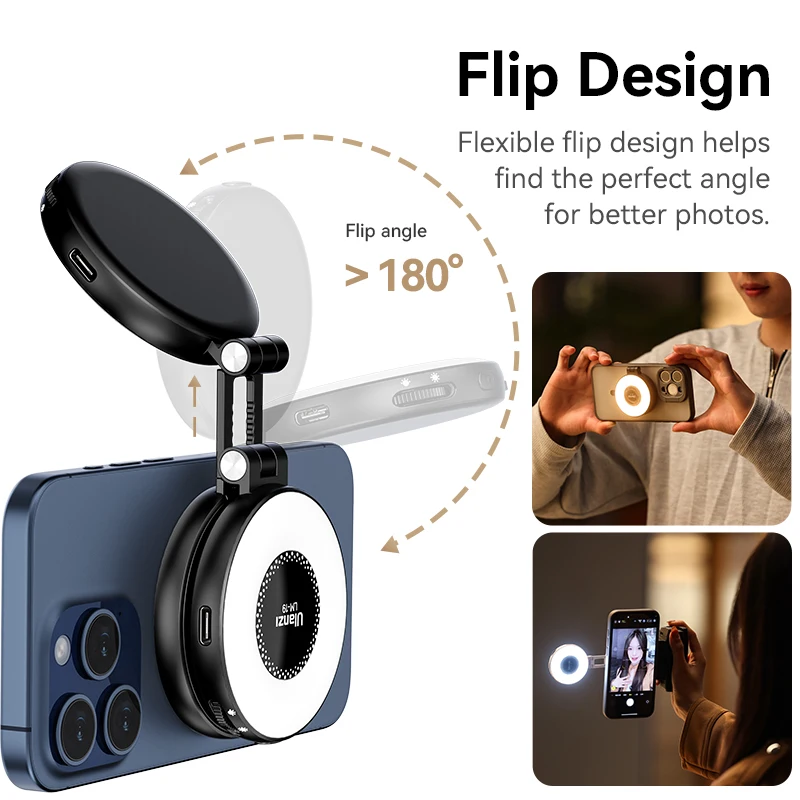 Ulanzi MagSafe Bi-Color Selfie Video Light - Image 3