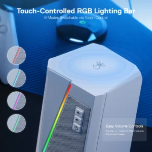 REDRAGON RGB Stereo Desktop Speakers - Thumbnail Image 4