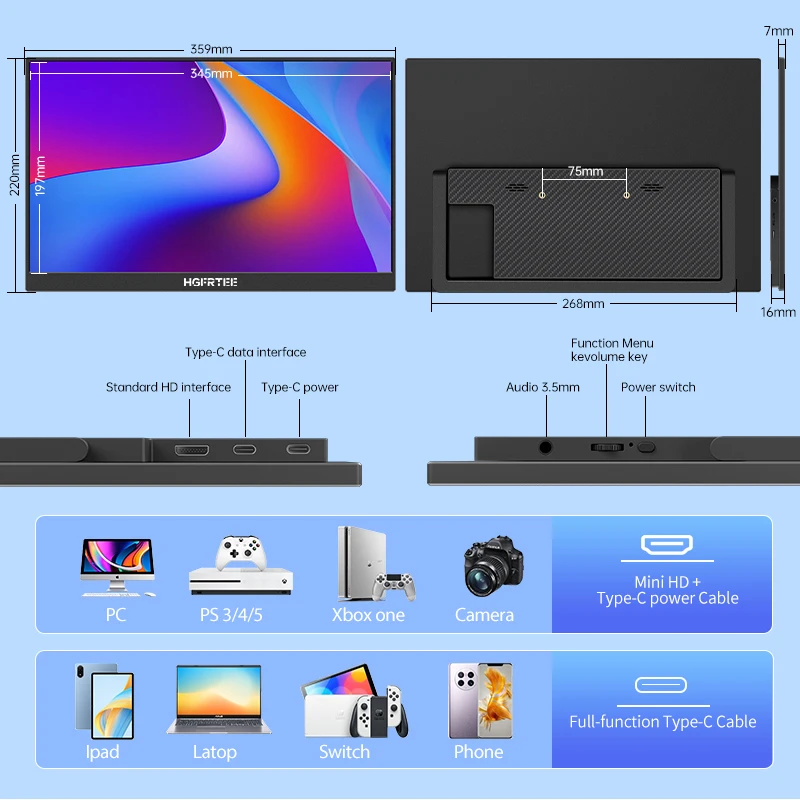 15.6" FHD Portable Monitor - Image 3
