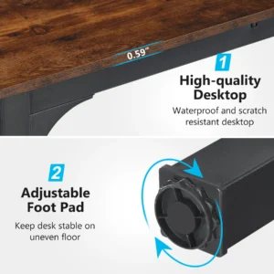 Tribesigns 78.7" Double Computer Desk for Two - Thumbnail Image 4