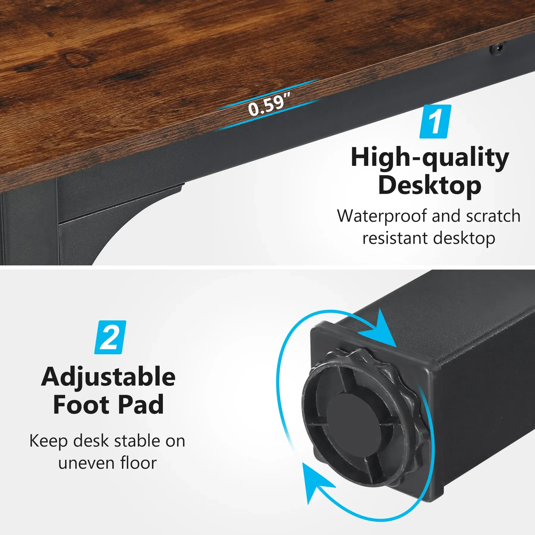 Tribesigns 78.7" Double Computer Desk for Two - Image 4