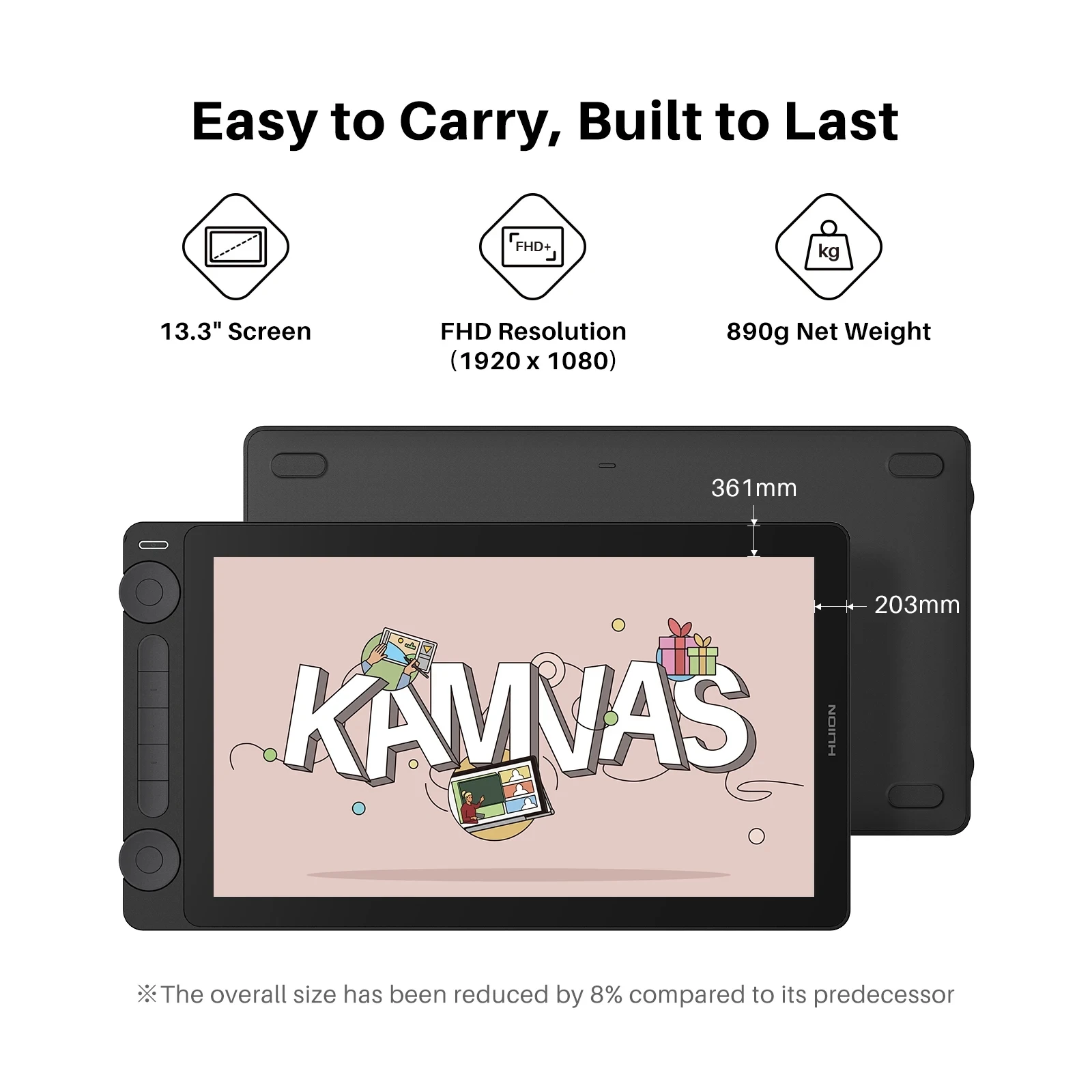 HUION Kamvas 13 Gen 3 Drawing Tablet - Image 4