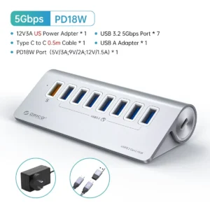 7-Port USB-C High-Speed Powered Hub - Thumbnail Image 13