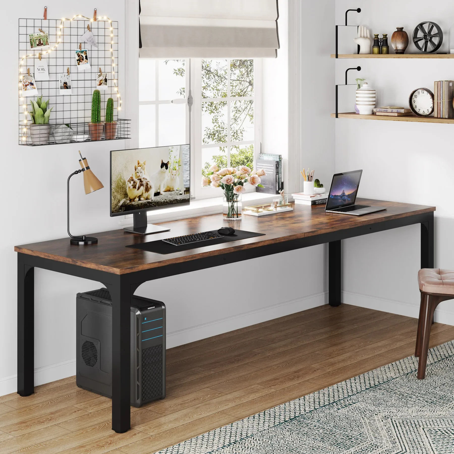 Tribesigns 78.7" Double Computer Desk for Two - Image 5